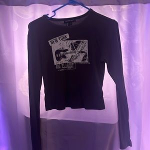 Cute long sleeve for grudge or rock fans very cute would be perfect